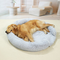 Coussin pour chien, lit rond pour chien, nid pour animaux de compagnie, lit pour animaux en peluche longue, lit chaud pour l'hiver, modèle M22, nouveau produit