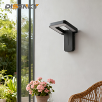 Applique murale LED étanche en aluminium avec capteur, pour extérieur, villa, poteau de porte, mur extérieur, jardin, cour, balcon, moderne, IP65