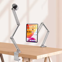 Support de téléphone pour tablette paresseux tout alliage d'aluminium 360 Rotation mécanique pliant support de téléphone portable de bureau support de tablette PC