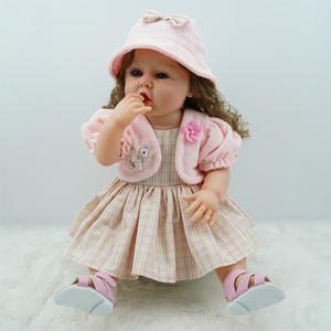 Poupées Reborn réalistes 22 pouces bébé doux corps réaliste nouveau-né poupées bébé tout vinyle certifié <span class=keywords><strong>CPC</strong></span> - Product Image 5