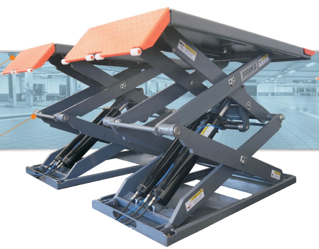 5 тонн низкопрофильный ножничный автомобильный подъемник супер-тонкий ножничный подъемник поверхностного монтажа автомобильный подъемник