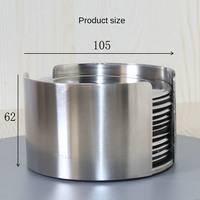 Nouvelles 12 pièces de sous-verres personnalisés en acier inoxydable de haute qualité, écologiques, isolants thermiques pour café, sous-verres métalliques