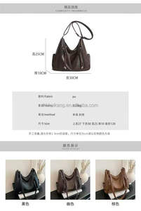 Sac à main bandoulière carré petit format en PU imperméable pour femme, fermeture éclair, design français, luxe - Product Image 6