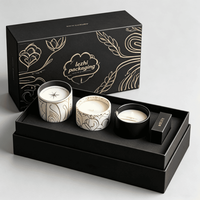 Coffret cadeau de bougies en carton de luxe personnalisé de haute qualité, 4 bougies parfumées, emballage de coffret cadeau de bougies