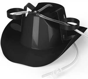 Cappello da Cowboy con Portabevande e Cannuccia per Feste a Tema, Cappello per Succhi e Bibite per Adulti - Product Image 6