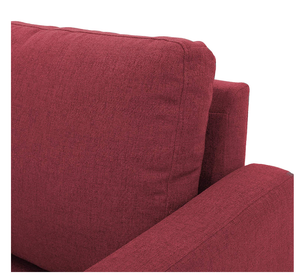 Rượu Vang Đỏ Cắt Sang Trọng Thanh Lịch Chất Lượng Cao Vải Linen L Ghế Sofa Đồ Nội Thất Phòng Khách Trong Nhà <span class=keywords><strong>Futon</strong></span> Modular Duy Nhất - Product Image 3