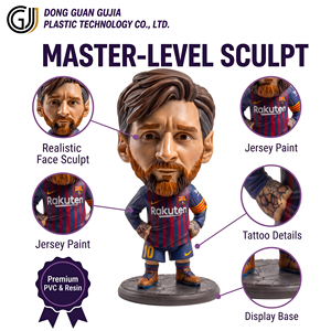 Figura Coleccionable del <span class=keywords><strong>FC</strong></span> Barcelona, Juguete de Dibujos Animados en PVC y ABS, Pintada a Mano, Ecológica, Estatua Decorativa, Nuevo Regalo para Fanáticos del Fútbol - Product Image 2