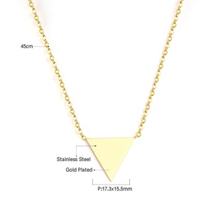 Collar de Cadena de Acero Inoxidable con Baño de Oro de 18k al por Mayor para Joyería de Moda - Product Image 3
