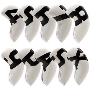 Housse de tête de fer de golf imperméable avec design à grands chiffres, housses de wedges en néoprène, 4-9 ASPX, lot de 10 pièces - Product Image 1