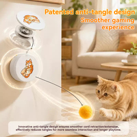 Jouet interactif mural intelligent pour chat, avec corde rotative et extensible, 5 modes, pour jeu de chasse des chats d'intérieur - Vente en gros