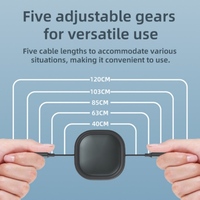 Câble de charge USB rétractable 3 en 1, charge rapide PD 60W Type-C avec 3A, double tirage latéral, multi-charge pour téléphones mobiles IOS et voitures