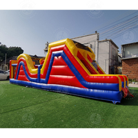 Combo de Tobogán y Casa de Brinco Inflable de Grado Comercial 2026 - Pista de Obstáculos de PVC de Alta Resistencia para Carnavales Escolares, Días de Campo