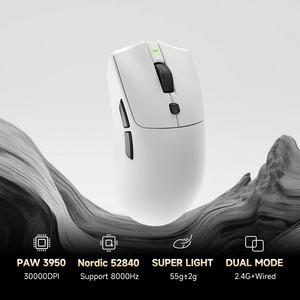 RAWM SH01 <span class=keywords><strong>Pro</strong></span> Mouse Ligero 55g Tri-mode PAW3950 30000DPI 750IPS Nordic52840 8000Hz Gaming Esport Mouse para Valorant/<span class=keywords><strong>LOL</strong></span>/FPS - Product Image 2