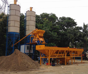 Skip Hopper HZS35M3/h 50M3/h 75M3/h Centrale à béton avec silo à ciment JS Mélangeur à béton forcé à double arbre - Product Image 6