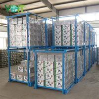 Étagère de stockage en acier de taille personnalisée, démontable, empilable, avec revêtement en poudre, pour entrepôt