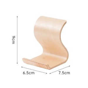 Portable wooden phone <b>stand</b>, lazy holder, simple <b>desktop</b> creative TV viewing support for phone holder - Product Image 2
