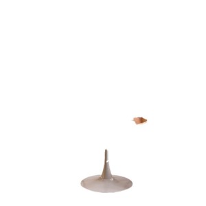 Mesa de Comedor Redonda de Madera Maciza Color Nogal con Base Tipo Tulipán Multiusos para Apartamentos Pequeños - Product Image 5