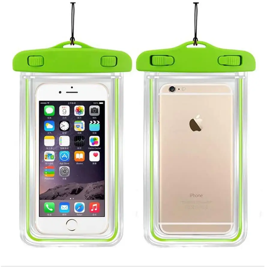 고품질 PVC ABS 빛 방수 다채로운 전화 케이스 수중 전화 가방