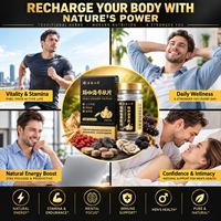 Qidan Vente en gros Capsules de Maca brute extra-fortes 1500MG originales, capsules de racine de Maca noire pour booster l'énergie des hommes