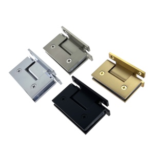 Proveedor de fábrica, estilos Crl, latón macizo, versión "H", bisagra de ducha, bisagra de pantalla giratoria para puerta de vidrio sin marco para baño montada en la pared - Product Image 4