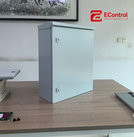 Gabinete de Distribución Eléctrica de Acero con Cerradura EControl, IP65, Caja Metálica Resistente, Panel Integrado, Cerradura Segura, Interior/Exterior