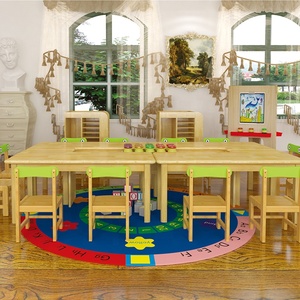 Chariot d'art en bois massif pour garderie, mobilier de salle de <span class=keywords><strong>dessin</strong></span> et d'art pour école maternelle - Product Image 3