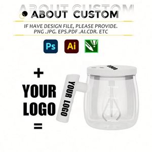 Taza de Café de Vidrio de Nuevo Estilo con Escala, Taza de Vidrio Portátil con Agitación Automática y Logotipo Personalizado - Product Image 2