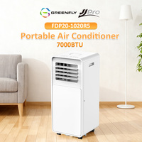 Climatiseur portable JJPRO GREENFLY 7 000 BTU 4-en-1 avec télécommande, refroidissement rapide, kit de fenêtre 24h pour les chambres