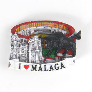 Imán de nevera de diseño personalizado imán de resina 3D imán de estilo de España recuerdo Málaga <span class=keywords><strong>Sevilla</strong></span> pintado viaje - Product Image 4
