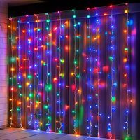 Guirlande lumineuse LED connectable en forme de cœur pour mariage, Noël, extérieur, rideau de lumières, lumières de fée en forme de glaçon