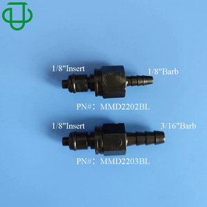 Mfd17004bl Quick Coupling 1/4 Barb 1/8 Flow Body Black POM <b>Plug</b> In Connector For <b>Rubber</b> Hose - Product Image 3