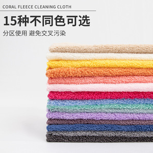 Kitchen <b>Towels</b> Microfiber Dishcloth Rectangle Solid Color Machine Wash Pots And Pans Cleaning Set - Product Image 2