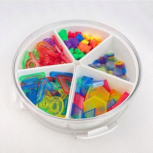 Loose Parts Play Sensory Bin <b>Toy</b> <b>Storage</b> Box with Removable Sections <b>Montessori</b> Grains <b>Storage</b> - Product Image 1