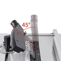Scie à table coulissante portable en aluminium de 8 pouces à 45 degrés, moteur électrique sans poussière 2,2 kW, précision professionnelle pour usage domestique