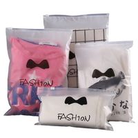 Sac d'emballage personnalisé en plastique transparent mat avec fermeture éclair pour sous-vêtements, maillots de bain et vêtements de natation