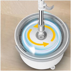 Serpillère plate mains libres avec tête en microfibre, essorage automatique, design rectangulaire durable pour le nettoyage à domicile et au <span class=keywords><strong>bureau</strong></span> - Product Image 4