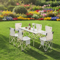 Table de camping moderne en fer, légère et durable, mobilier d'extérieur pliable, empilable, facile à transporter, imperméable, pour parc