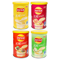 Groothandel Exotische Geblikte Voedingsmiddelen Gepofte Snacks Lays Zoute Zoete Aardappelchips Halfzacht 40g