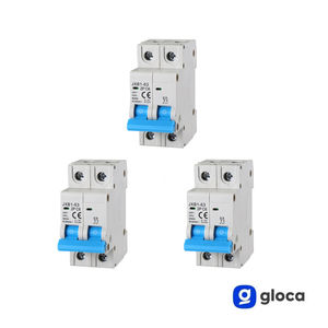 Disjoncteur miniature Gloca JXB1-63 2P 6A 220V Courbe C Montage sur rail MCB - Product Image 3