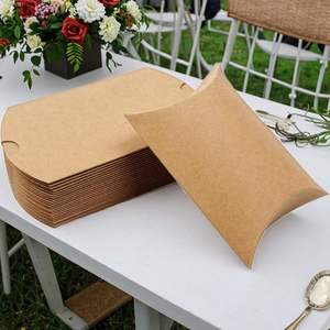 Custom Kraft Paper Gift Envelope <strong>Boxes</strong> for Christmas Wedding Birthday-Natural <strong>Vintage</strong> Pillow Style for Candies Hair <strong>Clothes</strong> - Product Image 2