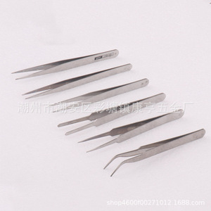 Stainless steel Gooi tweezers, small tweezers for electronic repair, beauty and <b>nail</b> <b>tools</b>, curved tweezers, DIY tweezers. - Product Image 3