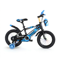 Vélo pour enfants de 3 à 6 ans, vélo d'apprentissage pour enfants de 12 pouces avec roues auxiliaires, vélo pour enfants réglable en hauteur