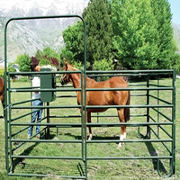 Panneaux de clôture portables robustes en métal galvanisé de 6 pi x 7 pi pour enclos à bétail, ferme, chevaux et cour
