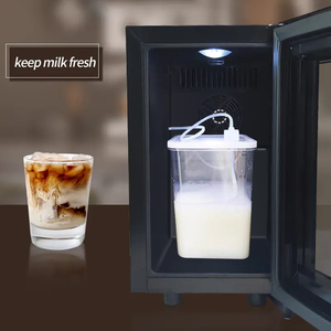 Vanace Wholesale 16L Milk <b>Fridge</b> Countertop Glass Door <b>Mini</b> Cooling for Automatic Coffee Machine - Product Image 4