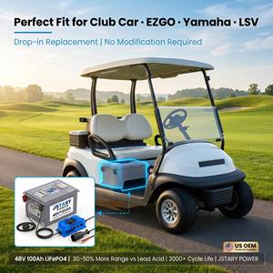 Paquete de Baterías Personalizado OEM de 48V/72V 100Ah LiFePO4 para Carrito de Golf Eléctrico |   Certificado por UL |   Repuesto de Encaje para Club Car - Product Image 6