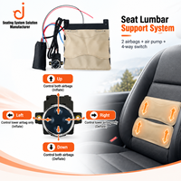 Système de soutien lombaire pneumatique universel pour siège de voiture, 2 airbags, kit de soutien dorsal pneumatique avec interrupteur 4 directions