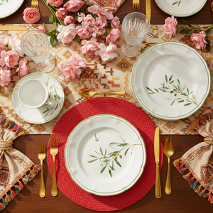 Vajilla de Porcelana al por Mayor, Juego de Vajilla de Grado Comercial para Restaurantes, Hoteles y Servicios de Catering, Pedidos al por Mayor, Platos Verde Oliva - Product Image 4