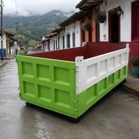 Conteneur de collecte de déchets légers scellé de 5 m³ – Bacs de transport de déchets fermés personnalisables pour l'assainissement