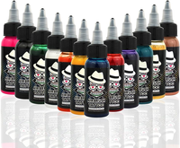 Bouteille de sérum de soins de la peau en plastique HDPE 10ml 15ml 20ml 30ml 50ml emballage personnel bouteille d'encre de couleur de tatouage chimique avec étiquette