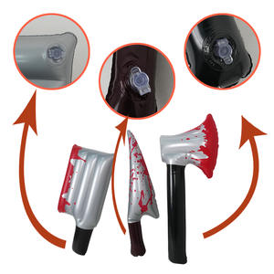 <span class=keywords><strong>Couteau</strong></span> <span class=keywords><strong>sanglant</strong></span> gonflable en PVC en gros, jouet interactif pour Halloween, accessoire de fête d'horreur - Product Image 1